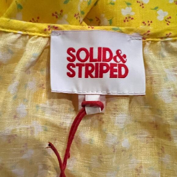 SOLID AND STRIPED PEASANT DRESS - DITSY FLORAL Size Large NWOT - Picture 9 of 9